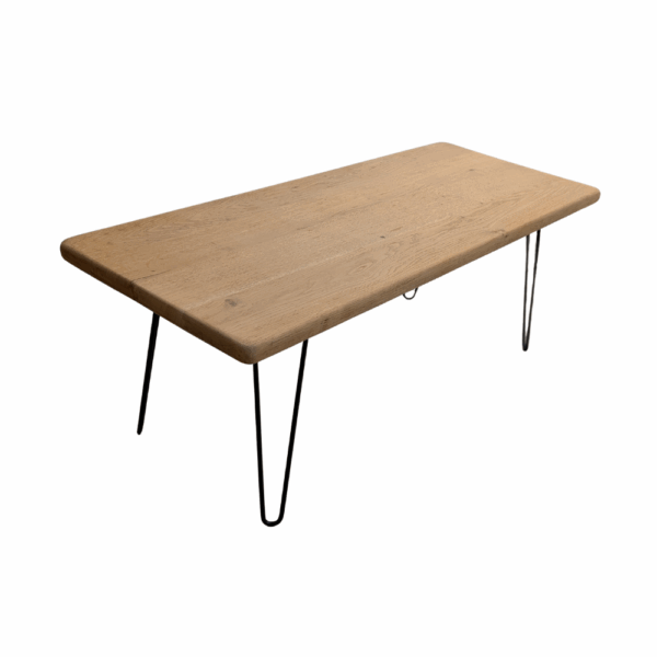 Table basse style industriel bois & métal - Côté gauche