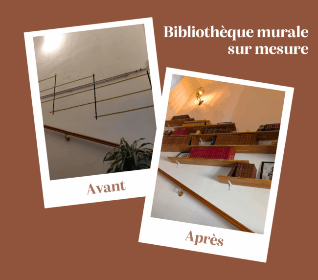Bibliothèque murale sur mesure