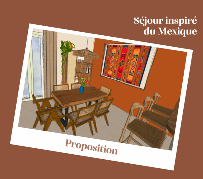 Séjour chaleureux et contemporain inspiré du Mexique