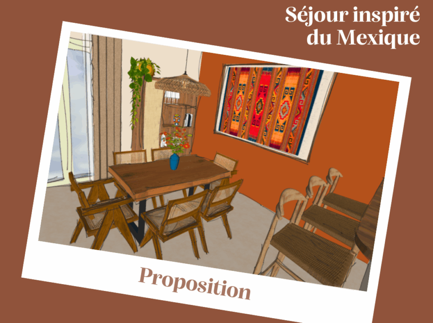 Séjour chaleureux et contemporain inspiré du Mexique